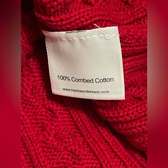 SOLD Hanna Andersson Holiday Inspired Red Black White Knit Sweater Large - Picture 8 of 9